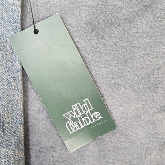 Wild Fable Reworked Cropped‎ Denim Tank Top Size Large - Picture 8 of 9